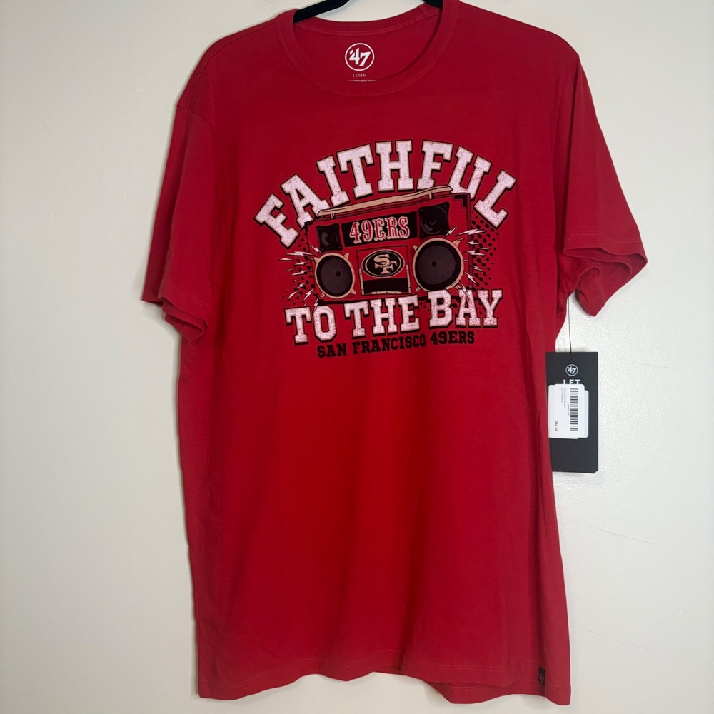 49ers Faithful To The Bay Boombox Graphic T-Shirt - Men's‎ NFL Red Large